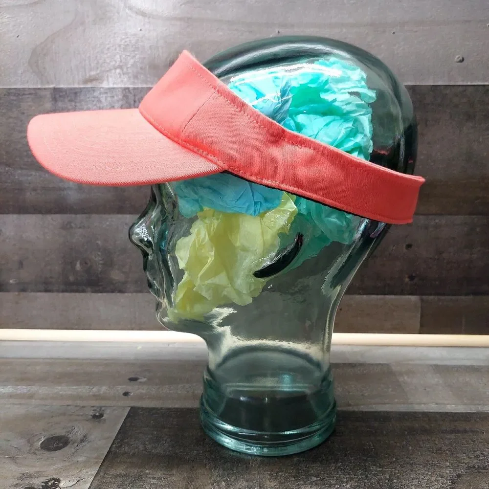 Adidas Peach Colored Outdoor Sun Protection Visor Adjustable Hat Size L/Xl